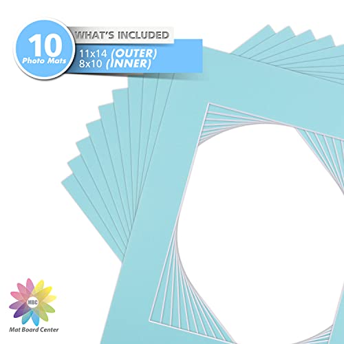 Mat Board Center 10 Pack 11x14 Photo Mats for 8x10 Picture (10 Count)