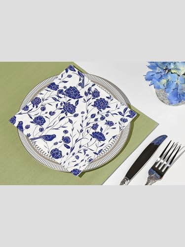 Blue & White Paper Napkins 3 (20 Count)