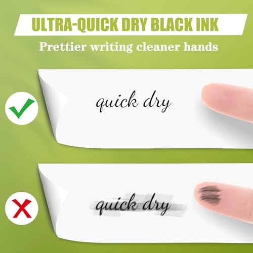 Gel Pens 8 Pack Fine Point Black Ink Smooth Writing Ink Pen