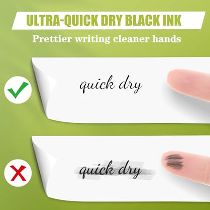 Gel Pens 8 Pack Fine Point Black Ink Smooth Writing Ink Pen