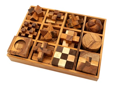 12 in 1 3D Wood Puzzle Box Set (12 Count)