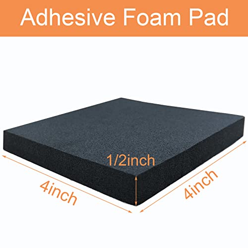 8 Pcs Black Adhesive Foam Pads Closed Cell Foam Sheets 1 (8 Count)