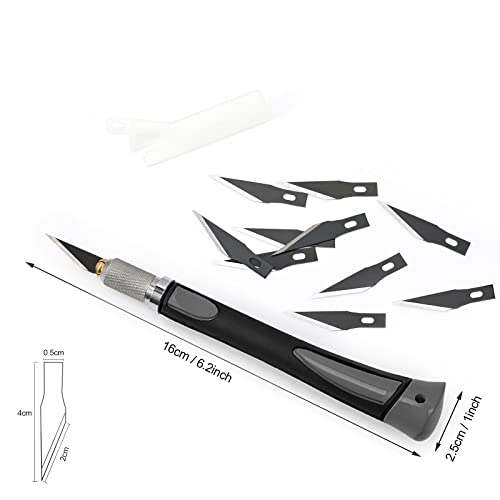 Precision Hobby Knife Set Utility Craft Knife Kit with 10PCS Blades for Art