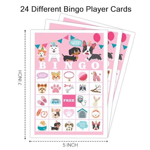 Puppy Dog Party Bingo Game Cards