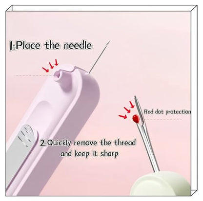Upgraded 2 in 1 Automatic Needle Threaders Seam Ripper (2 Count)
