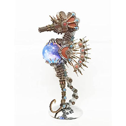 Meatalkitor 3D Puzzle Steampunk Seahorse Lamp