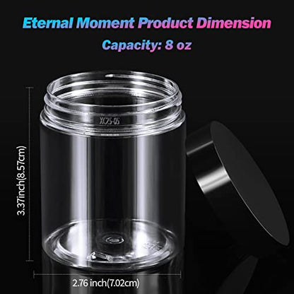 36 Pack 8 OZ Plastic Jars Clear Cosmetic Container with Lids
