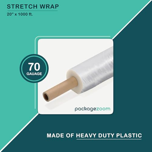 20 inch x 1000 Feet Stretch Wrap With Handle