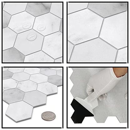 10 Sheet Peel and Stick Backsplash (9 Sq Ft)