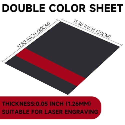 5PCS Laser Engraving Double Color ABS Plastic Sheet