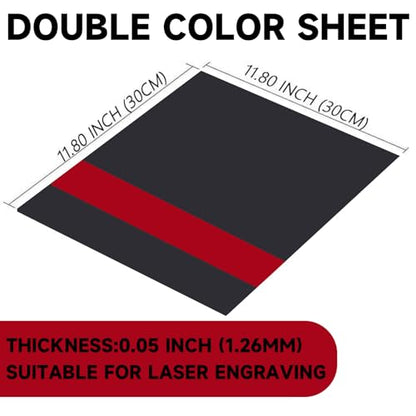 5PCS Laser Engraving Double Color ABS Plastic Sheet