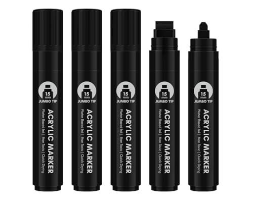 Black Poster Markers Jumbo (5 Count)
