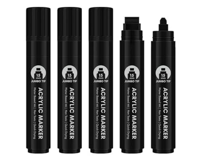 Black Poster Markers Jumbo (5 Count)