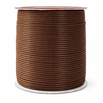 2mm Brown Waxed Cord (327 Foot)