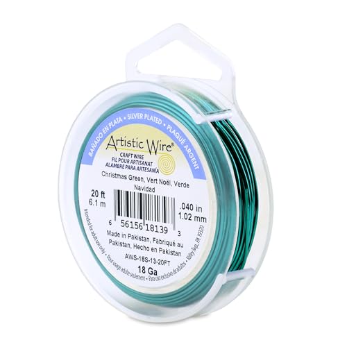18 Gauge Silver Plated Tarnish Resistant Colored Copper Craft Wire