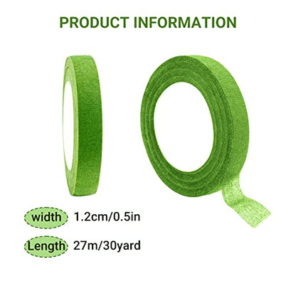 12 Rolls 1 2 Inch 30 Yard Floral Tapes for Bouquet Stem Wrapping (12 Count)