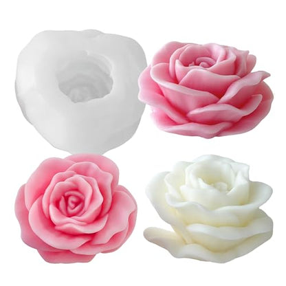 Petal Flower Rose Peony Tulip Cylinder Candle & Resin Mold