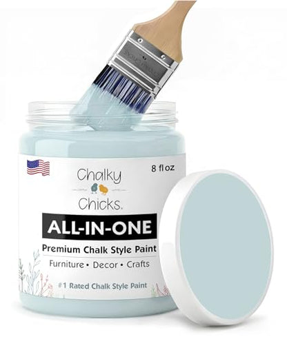 Cancun Blue 8 Fl Oz Chalk Paint for Furniture All in One
