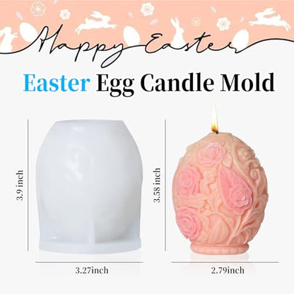 Easter Egg Mold Silicone Candle Resin Wax Mold for Candles Making Molds Silicone Shapes Soy Wax Moldes para Velas De Silicona para Velas
