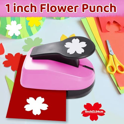Flower Paper Punch Flower Hole Punch 1 inch Sakura Shape Hole Puncher for Paper Crafts Cherry Blossom Craft Punches for Scrapbook DIY Papers Projects