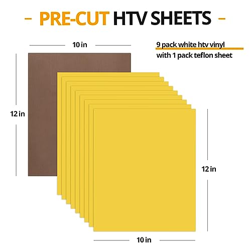 Yellow Heat Transfer Vinyl Bundle (10 Count)