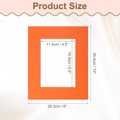Picture Mats 8 x 10 for 5 x 7 Pictures Acid Free White Core Bevel Cut Frame Mattes for Display Art Measuring