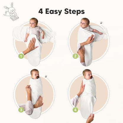 3pk Organic Swaddles for Newborns Girls