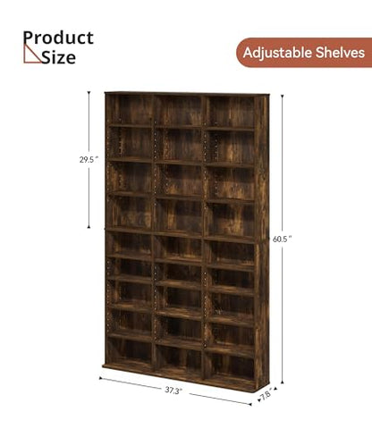 DVD Storage Tower with Adjustable Shelves (24 Count)