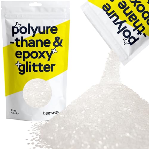 Resin Glitter White Iridescent 100g Extra Chunky (3.5 Ounce)