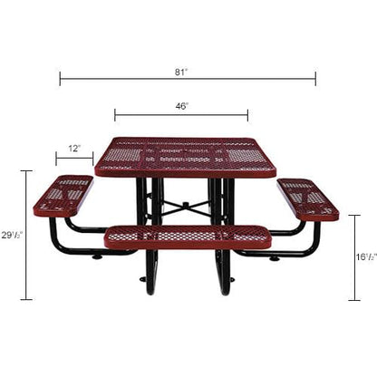 46" Square Picnic Table