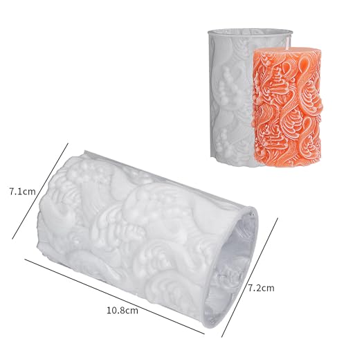 Flower Petal Cylinder Candle Mold
