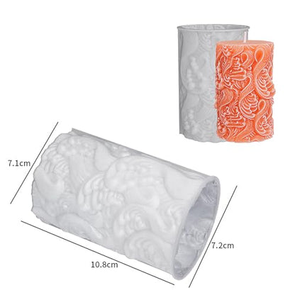 Flower Petal Cylinder Candle Mold