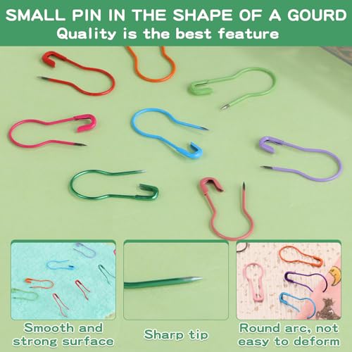 1200 Pcs 22 Colors Metal Stitch Markers