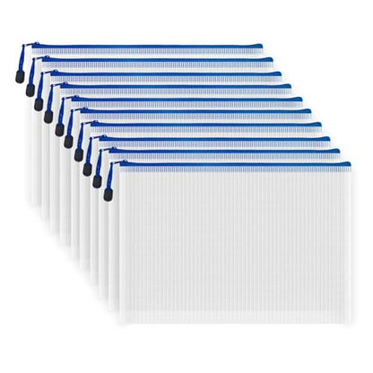 10 Pcs Zipper File Bags (10 Count)
