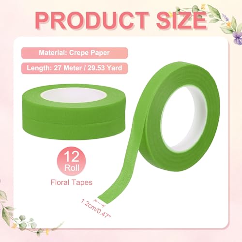 12 Rolls Floral Tapes