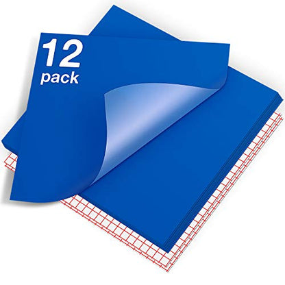 Glossy Blue Permanent Vinyl 12 Pack 12"x12" Compatible with Cricut