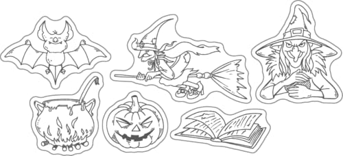 Halloween Clear Silicone stampReusable Stamp with Pumpkins