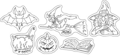 Halloween Clear Silicone stampReusable Stamp with Pumpkins