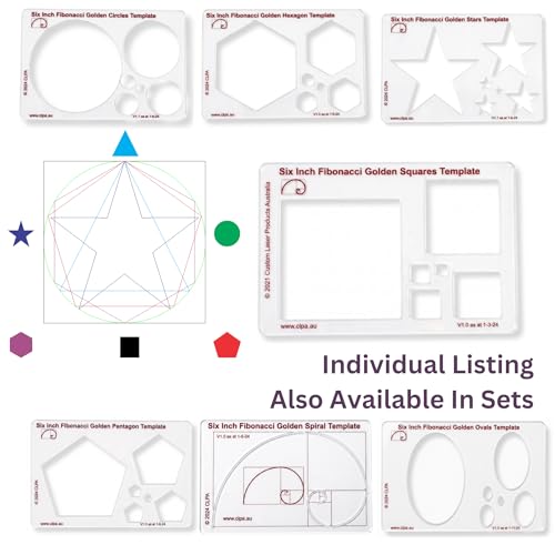 Fibonacci 5" Square Drawing Template