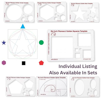 Fibonacci 5" Square Drawing Template