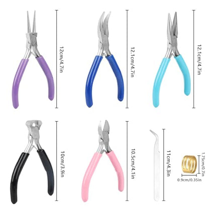 5 Pcs Jewelry Making Pliers Tools