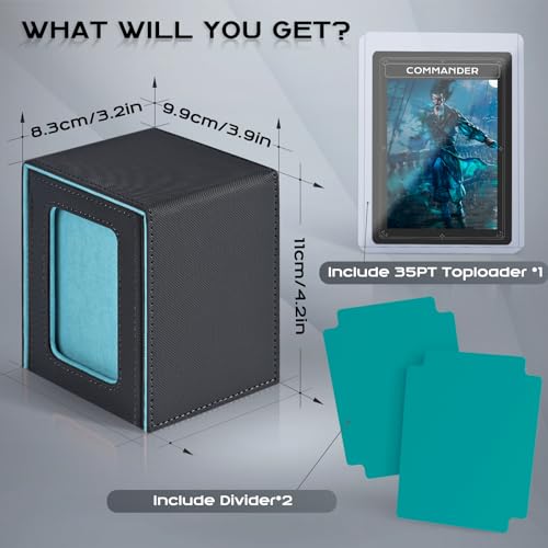MTG Deck Box with Window Display Holds 100 Double