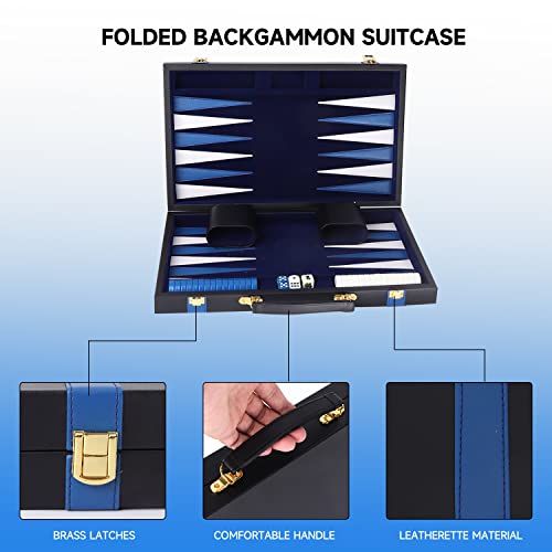 GSE Premium Leather Backgammon Board Game Set