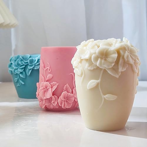 Bottle Candle Molds Cylinder Flower Pillar Mold