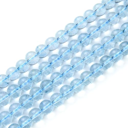 70pcs Adabele Natural Blue Topaz Healing Gemstone 10mm Round Loose Beads Gem Stone Spacer for DIY Craft Jewelry Making GE5 (74 Count)