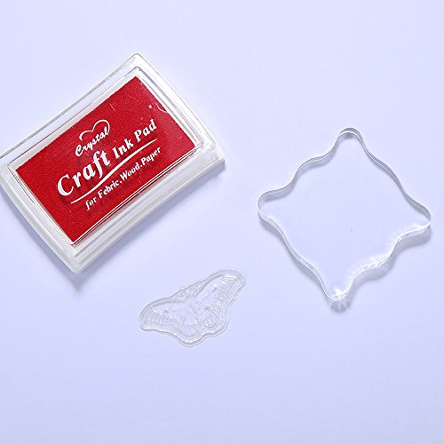 Acrylic Clear Rubber Stamping Blocks Set with Grid Package of 3 (3 Count)