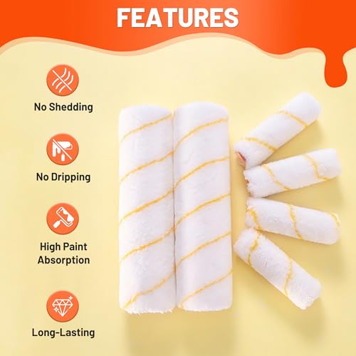 12PCS Paint Roller Kit with Tray