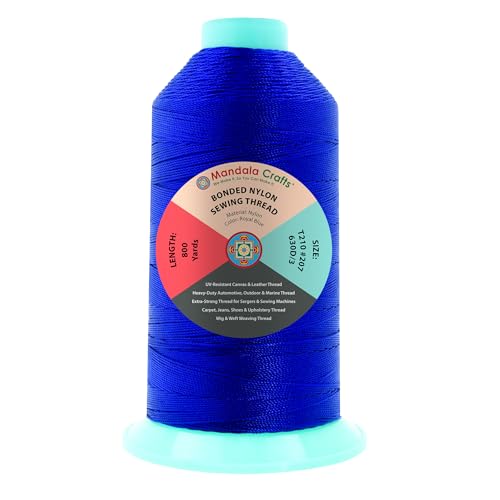 Size 207 630D T210 Royal Blue Bonded Nylon Thread