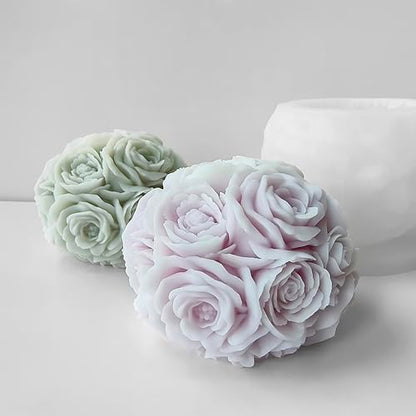 Rose Ball Round Candle Mold