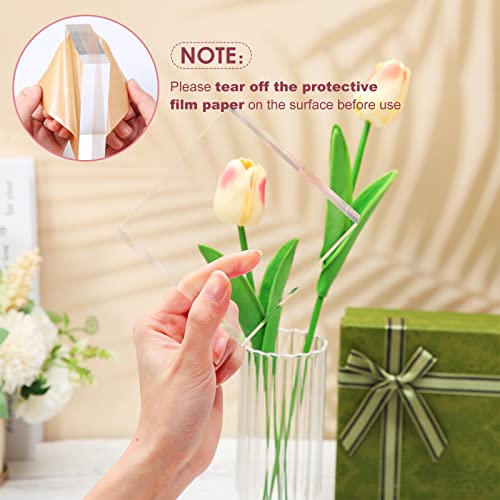 8 Pcs Acrylic Display Block Clear Cube 4 x 4 x 1 Inch